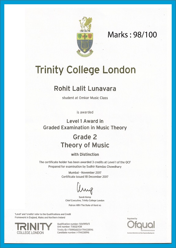 Rohit Lunavara - Grade 2